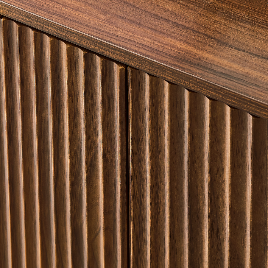 Wavy Sideboard Buffet Cabinet, Walnut, view 15
