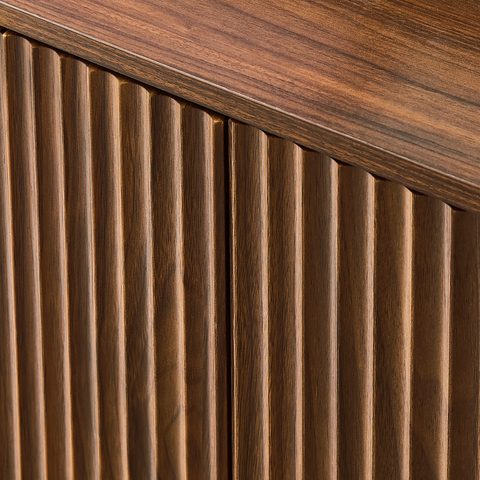 Wavy Sideboard Buffet Cabinet, Walnut, view 15