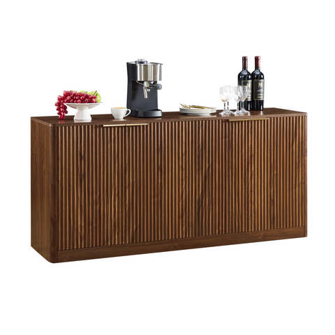 Wavy Sideboard Buffet Cabinet, Walnut, view 7