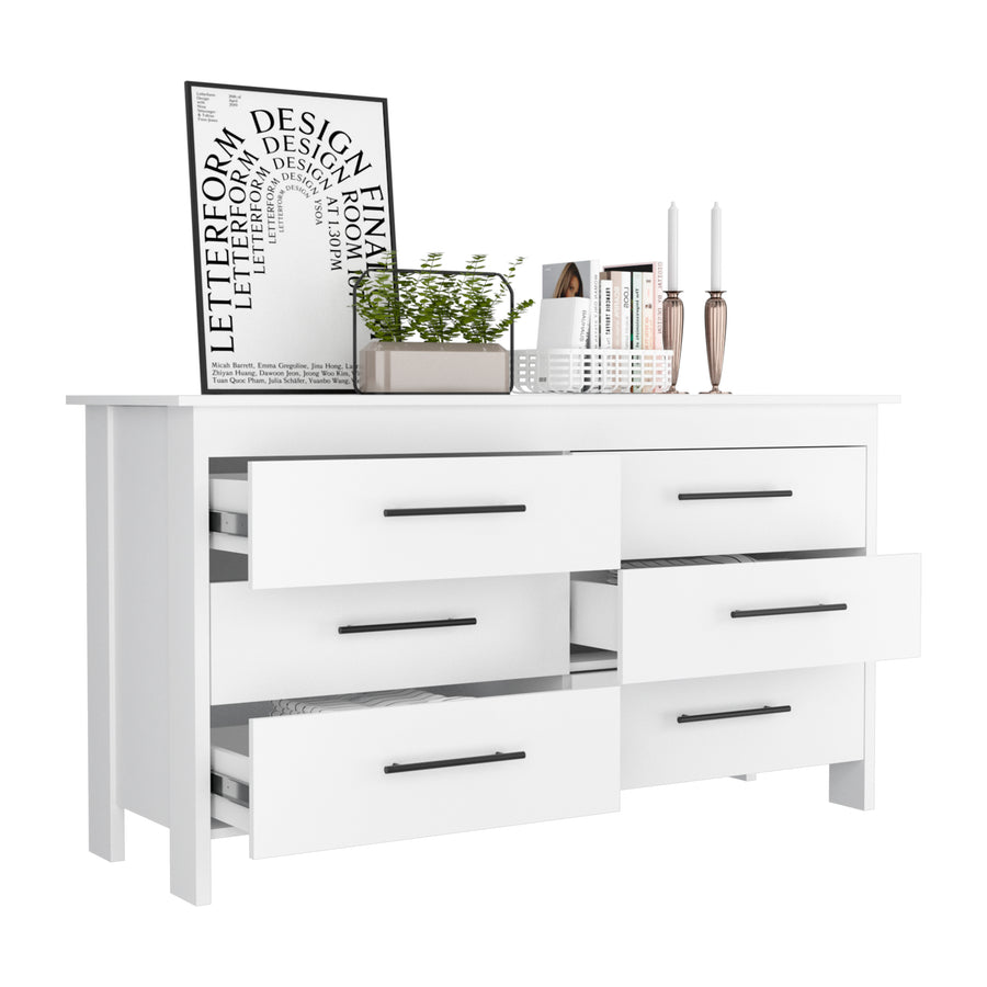 HMS White 6-Drawer Double Dresser — alternate view 5