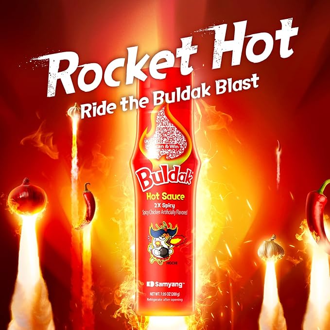 Samyang Buldak Hot Sauce - 2X Spicy, Korean Spicy Hot Chicken 2X Flavor Sauce