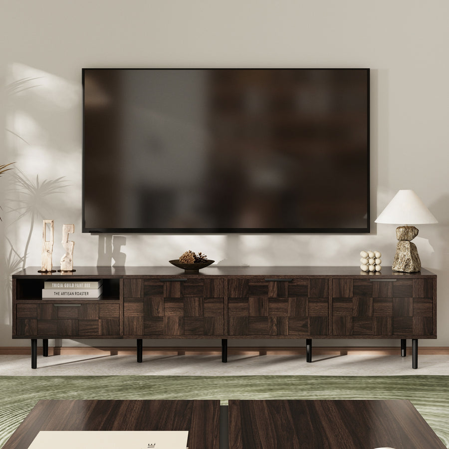 78' Mid-Century Modern TV Stand – Storage Cabinets & Media Console for 65'+ TVs, Living Room Entertainment Center