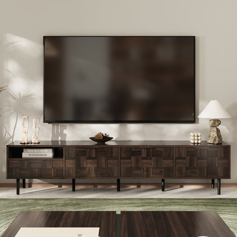 78' Mid-Century Modern TV Stand – Storage Cabinets & Media Console for 65'+ TVs, Living Room Entertainment Center