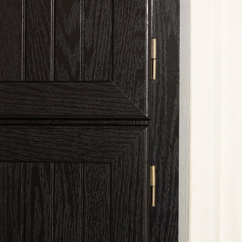 72" Corner Pantry Cabinet with 8 Doors and 4 Shelves, Black, view 12