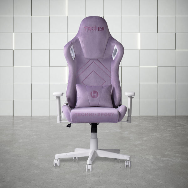 Velvet Gaming Chair with Memory Foam Seat and Back, 150° Recline, Height Adjustable Arms, Purple