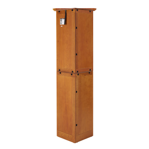 72" Corner Pantry Cabinet with 8 Doors and 4 Shelves, Oak, view 10