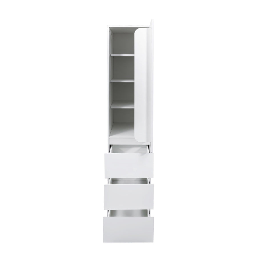 71" Tall Kitchen Pantry Cabinet with Doors, White, view 8