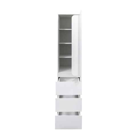 71" Tall Kitchen Pantry Cabinet with Doors, White, view 8