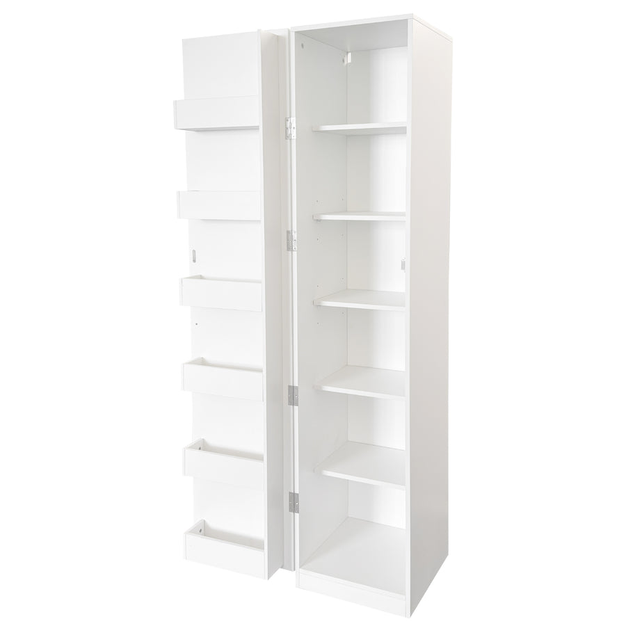 70" Tall Kitchen Pantry Cabinet with Doors, White, view 13