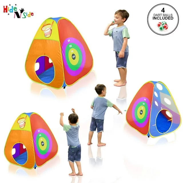 Ball Pit, Play Tent and Tunnels Gift Set for Kids, Boys and Girls, by Hide-N-Side