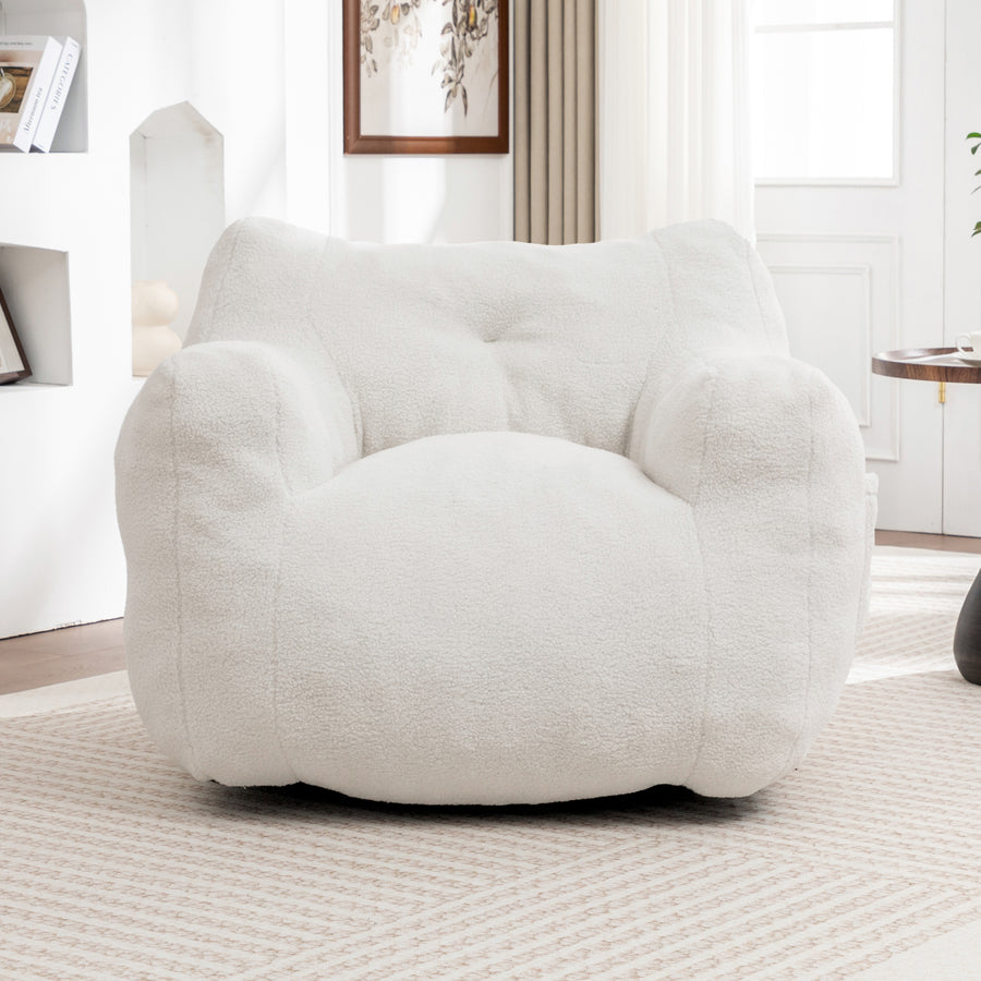High-Density Foam Bean Bag Chair - With Armrests