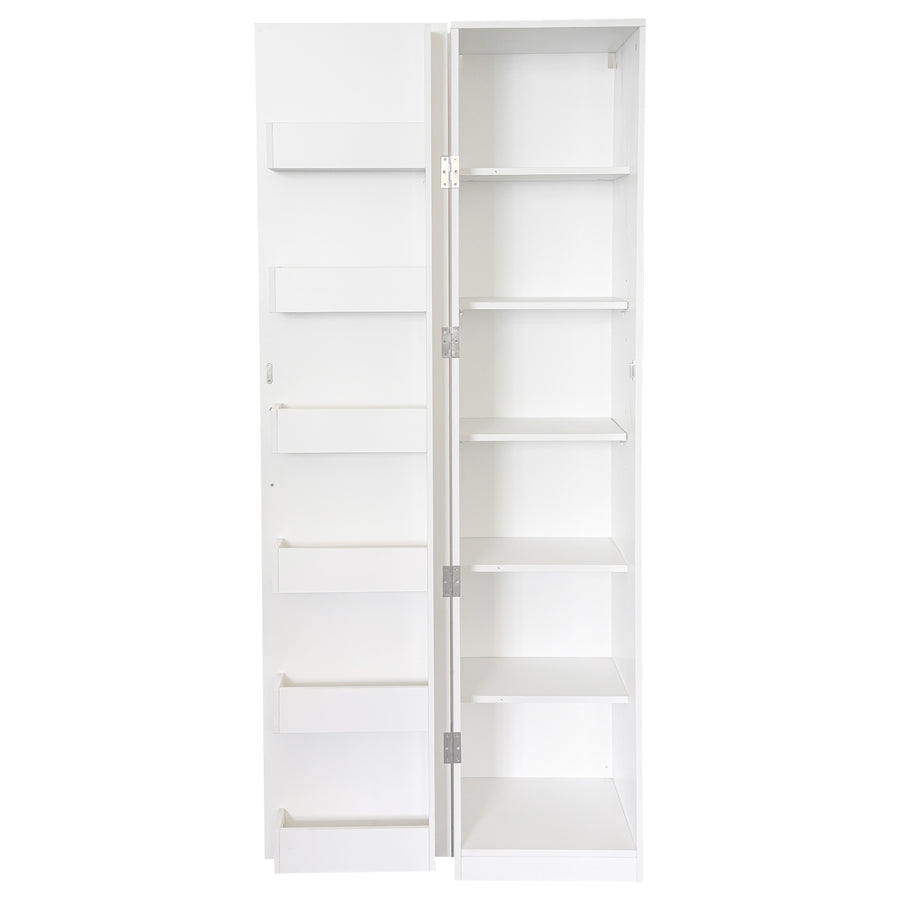 70" Tall Kitchen Pantry Cabinet with Doors, White, view 11