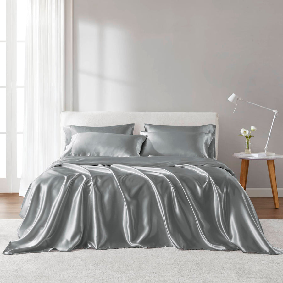 4 PCS Twin Luxury Sheet Set Grey
