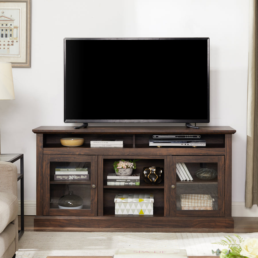 Farmhouse TV Stand for TVs Up to 65", Brown, view 7