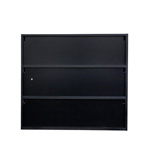 Shoe Storage Cabinet with Sliding Glass Doors and RGB LED Lights, Black, view 6