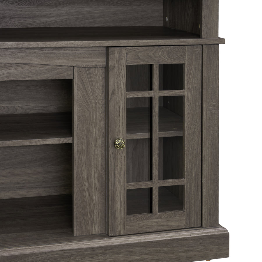 Classic TV Stand for TVs Up to 65", Dark Walnut and Black, view 10