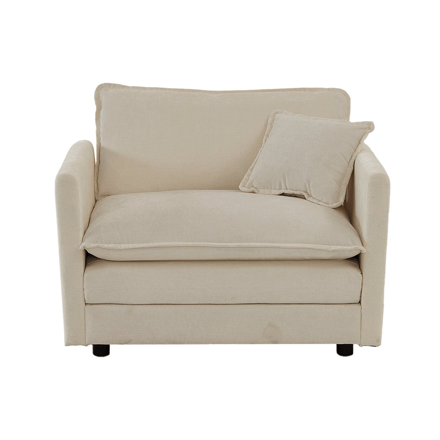 3-Piece Beige Chenille Sofa & Accent Chair Set - product image 8