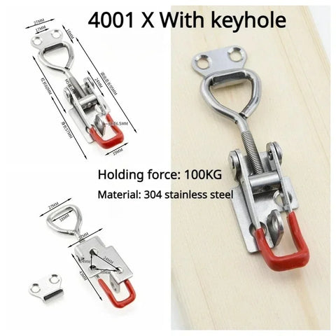 Adjustable Toolbox Case Metal Toggle Latch Catch Clasp Quick Release Clamp Anti-Slip Push Pull Toggle Tools Quick Door Buckle