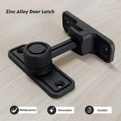 Heavy-Duty Zinc Alloy Hasp Lock 90/180° Swivel Secure Sliding Latch for Barn Doors Window Drawers Cabinet Locks Door Hook Latch