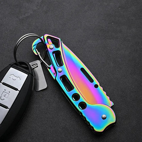 Folding Fruit Knife Stainless Steel Meat Cleaver Kitchen Knife with Non-slip Handle for Kitchen Accessories Pocket Knife