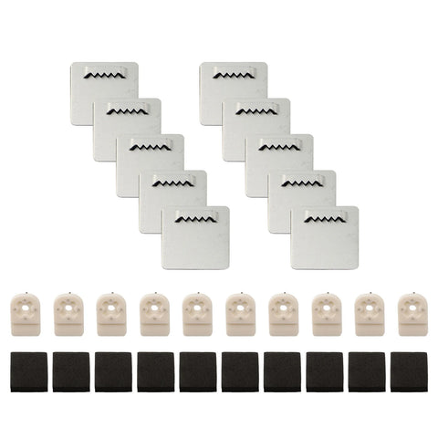 10PCS Photo Frame Hanger Bathroom Glass Mirror Hanging Clock Picture Wall Hooks With-Adhesive Metal Hardware Accessories 40*40mm