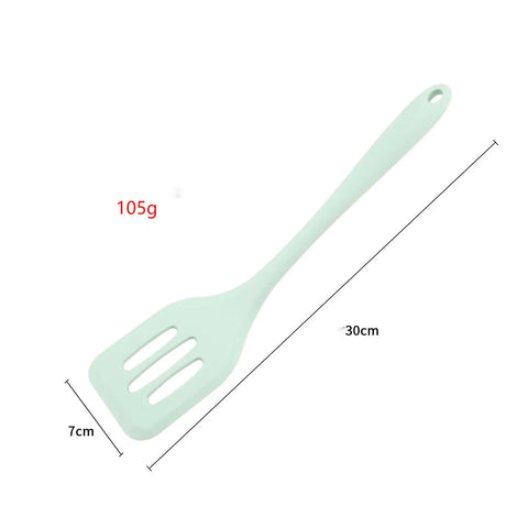 Kitchen Silicone Turners Gadgets Spatula Egg Fish Frying Pan Scoop Fried Shovel Slotted Turners Kitchen Tools Cooking Utensils