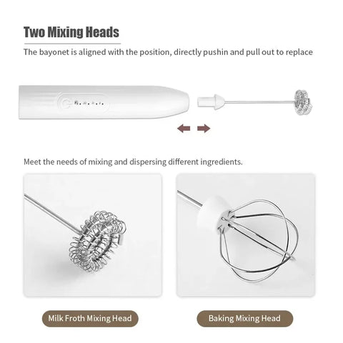 Cordless Home Kitchen Gadgets Electric Kitchens Accessories Milk Mixer Frother Mini Coffee Egg Beater Beating Tools Dining Bar