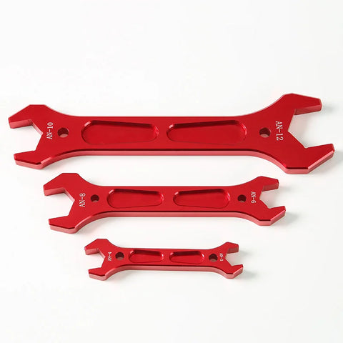 AN3 AN4 AN6 AN8 AN10 AN12 Double Ended Fitting AN Aluminum Wrench Hose Fitting Tool Socket Wrench Spanner Tool Kit