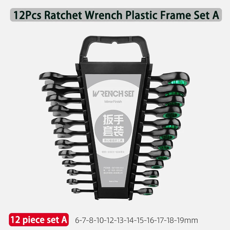 Ratchet Wrench Sets Dual-purpose Labor-saving Wrenchs Set Multifunctional Hand Tools Kit Workshop Repair Ratchet Wrench Kits