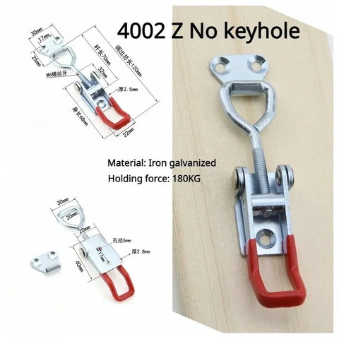 Adjustable Toolbox Case Metal Toggle Latch Catch Clasp Quick Release Clamp Anti-Slip Push Pull Toggle Tools Quick Door Buckle