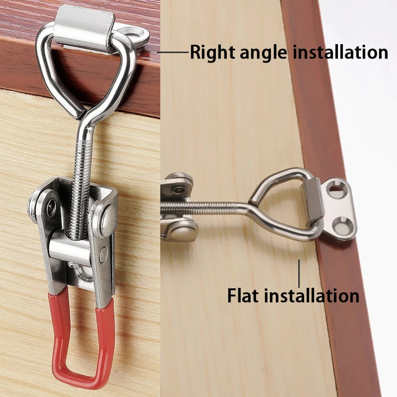 Adjustable Toolbox Case Metal Toggle Latch Catch Clasp Quick Release Clamp Anti-Slip Push Pull Toggle Tools Quick Door Buckle