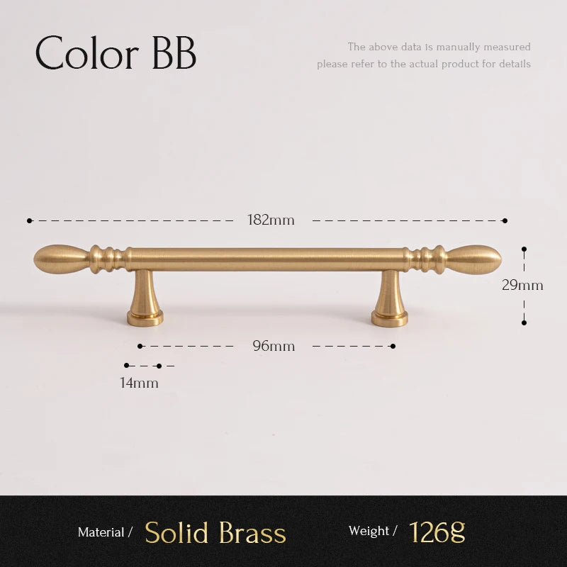 Santaya Solid Brushed Brass Handle Teardrop Shape Kitchen Cabinet Pull Wardrobe Drawer Knob Furniture Handles