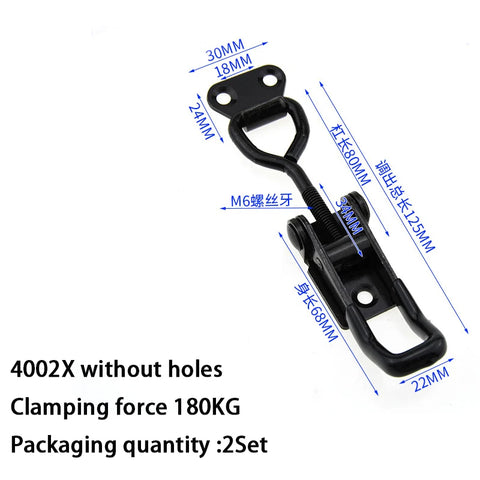 Adjustable Toolbox Case Metal Toggle Latch Catch Clasp Quick Release Clamp Anti-Slip Push Pull Toggle Tools Quick Door Buckle