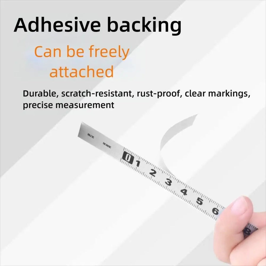 High Quality Self-Adhesive Measuring Tape 12MM Width 1/2/3 meters Workbench Ruler Stainless Steel Adhesive Backed Tape Ruler