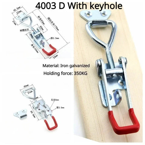 Adjustable Toolbox Case Metal Toggle Latch Catch Clasp Quick Release Clamp Anti-Slip Push Pull Toggle Tools Quick Door Buckle