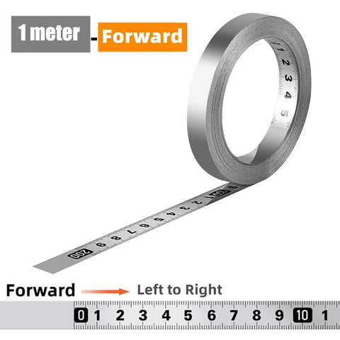 High Quality Self-Adhesive Measuring Tape 12MM Width 1/2/3 meters Workbench Ruler Stainless Steel Adhesive Backed Tape Ruler