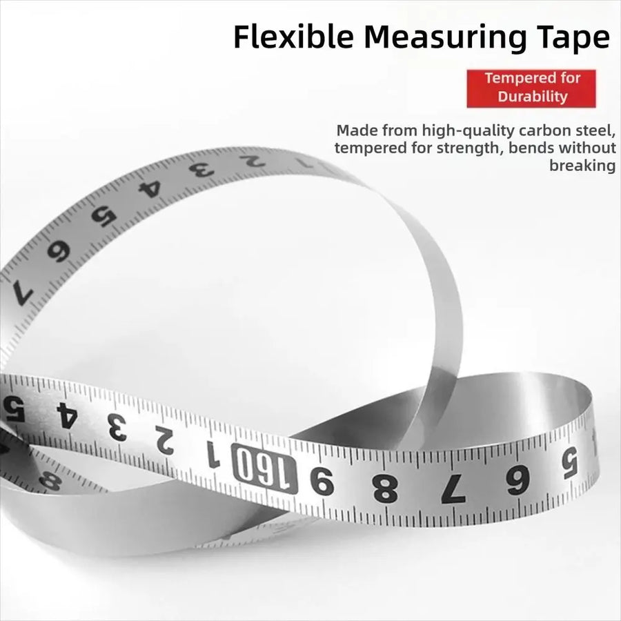 High Quality Self-Adhesive Measuring Tape 12MM Width 1/2/3 meters Workbench Ruler Stainless Steel Adhesive Backed Tape Ruler