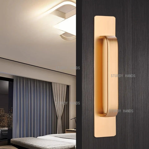 4pc Aluminum alloy door and window handles modern and simple sliding glass sliding doors self-adhesive door handles