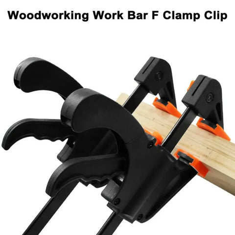 4 Inch F Type Woodworking Clamp Heavy Duty Quick Grip Clamp Ratchet Release Portable Practical Convenient Durable DIY Hand Tool