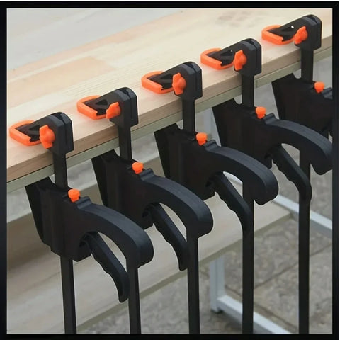 4 Inch F Type Woodworking Clamp Heavy Duty Quick Grip Clamp Ratchet Release Portable Practical Convenient Durable DIY Hand Tool