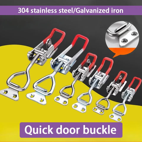 Adjustable Toolbox Case Metal Toggle Latch Catch Clasp Quick Release Clamp Anti-Slip Push Pull Toggle Tools Quick Door Buckle