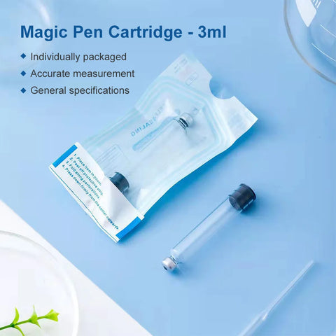10-50 Pack 3ml Peptide Insulin Pen Cartridge, 3cc Cartridges Compatible with Reusable Injection V1 & V2 Pens, Individually Pack