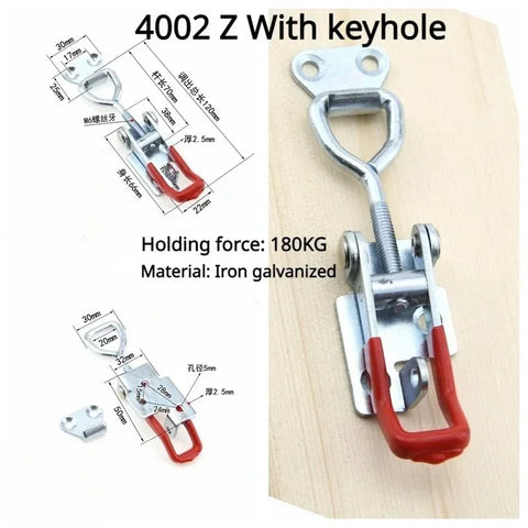 Adjustable Toolbox Case Metal Toggle Latch Catch Clasp Quick Release Clamp Anti-Slip Push Pull Toggle Tools Quick Door Buckle