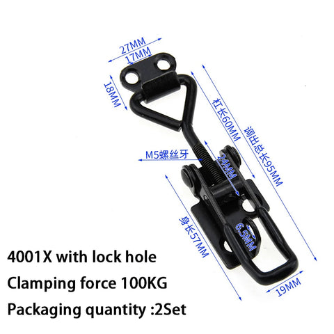 Adjustable Toolbox Case Metal Toggle Latch Catch Clasp Quick Release Clamp Anti-Slip Push Pull Toggle Tools Quick Door Buckle