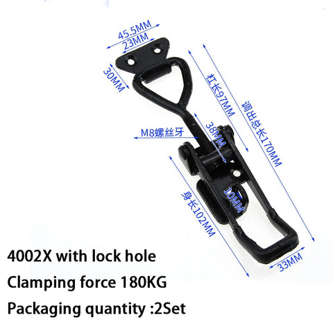 Adjustable Toolbox Case Metal Toggle Latch Catch Clasp Quick Release Clamp Anti-Slip Push Pull Toggle Tools Quick Door Buckle