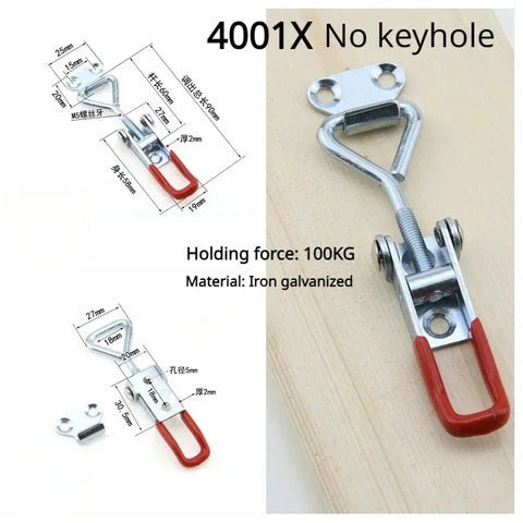 Adjustable Toolbox Case Metal Toggle Latch Catch Clasp Quick Release Clamp Anti-Slip Push Pull Toggle Tools Quick Door Buckle
