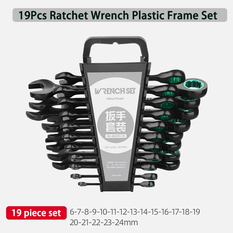Ratchet Wrench Sets Dual-purpose Labor-saving Wrenchs Set Multifunctional Hand Tools Kit Workshop Repair Ratchet Wrench Kits