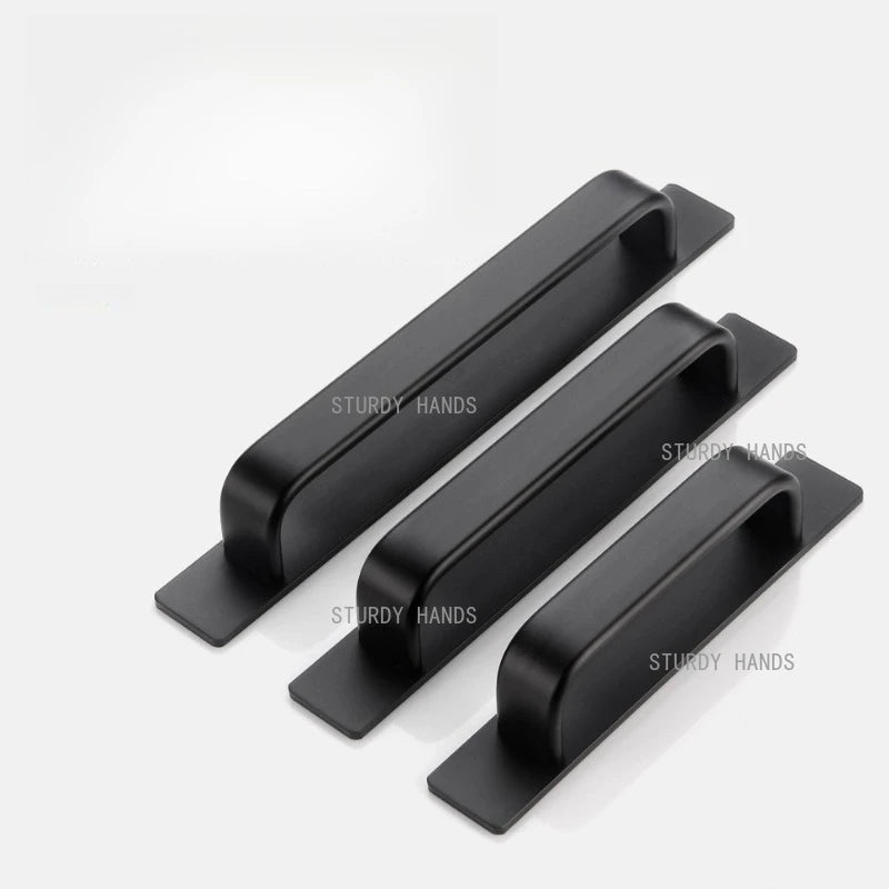 4pc Aluminum alloy door and window handles modern and simple sliding glass sliding doors self-adhesive door handles