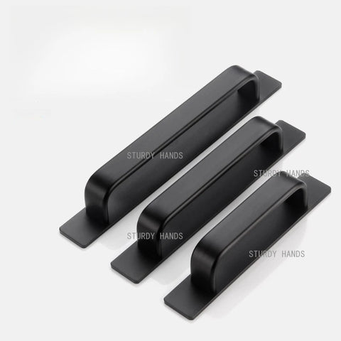 4pc Aluminum alloy door and window handles modern and simple sliding glass sliding doors self-adhesive door handles