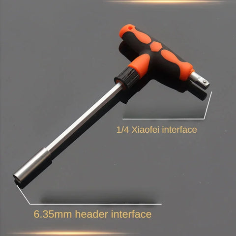 Screwdriver Set with T-shape Cross and Straight Slot Hexagon and Plum-shaped Heads plus Socket Set for DIY Lovers